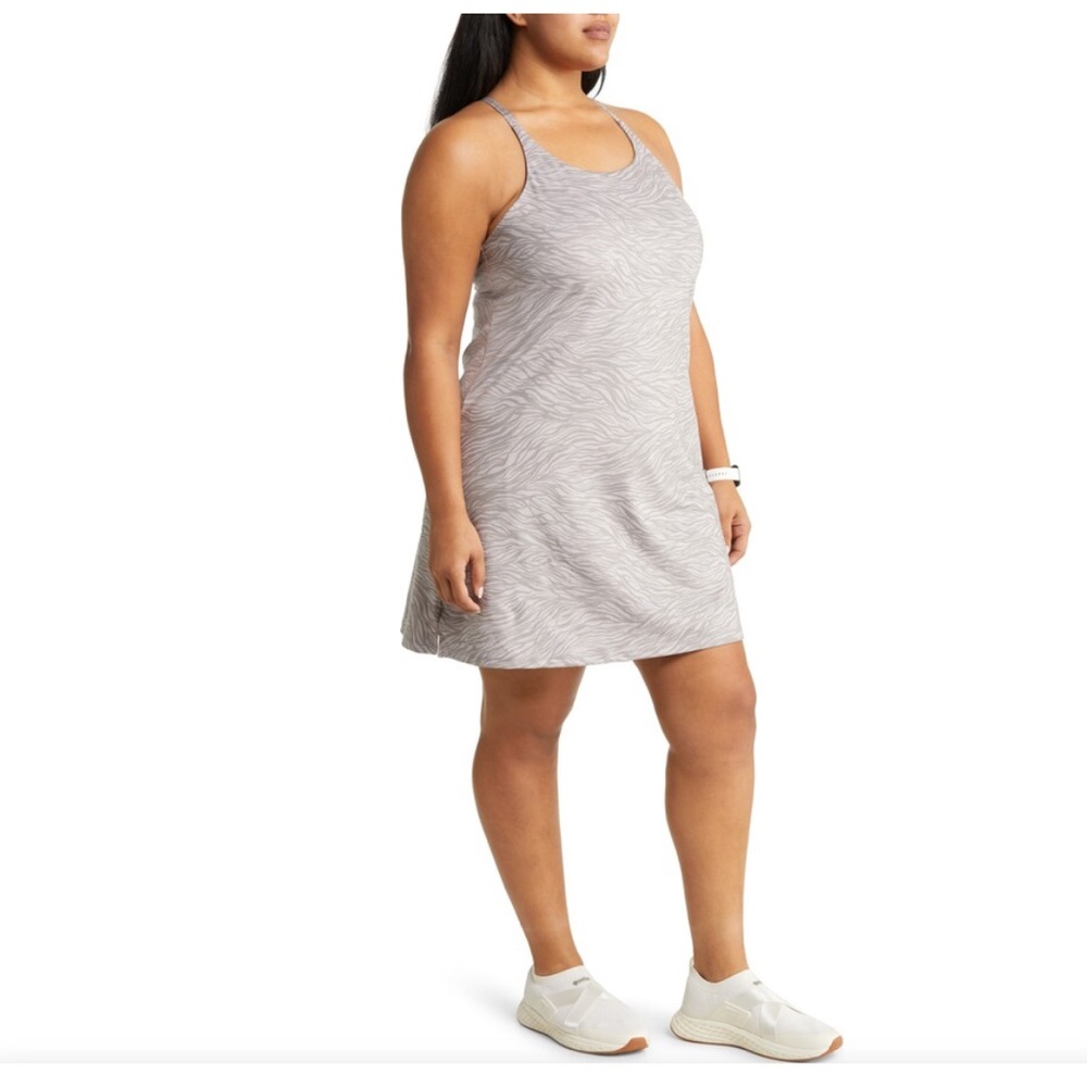 Zella Studio Lite Racerback Dress Grey Lavender XL
